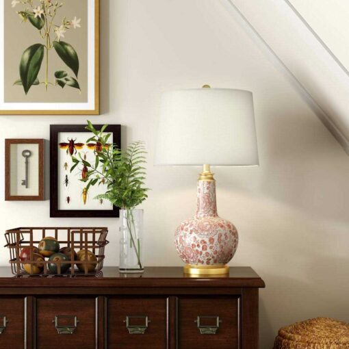 Leia 25.5 Red Bedside Table Lamp - Image 3