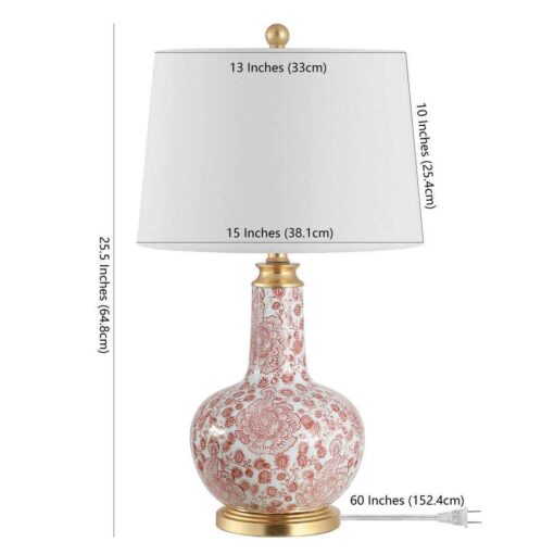 Leia 25.5 Red Bedside Table Lamp - Image 2
