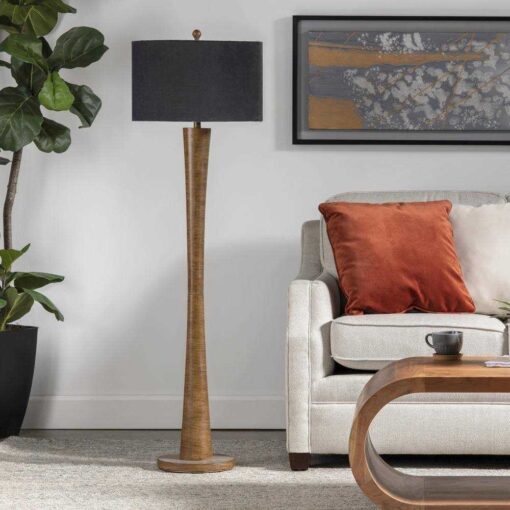 Evolution Guertin Wood Resin Floor Lamp