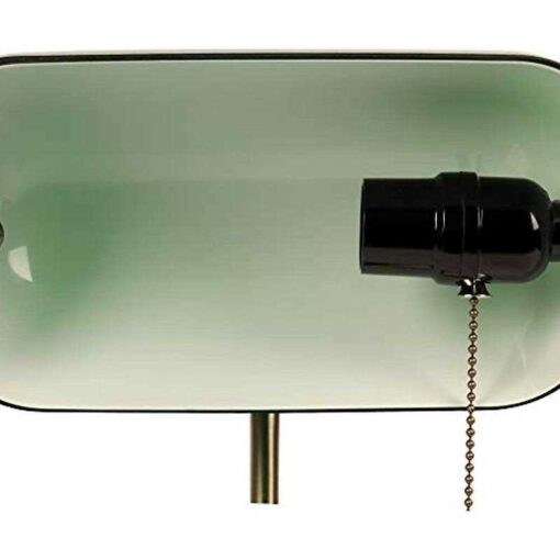 Newrays Glass Bankers Desk Lamp with Pull Chain Switch Plug in Fixture - Image 5