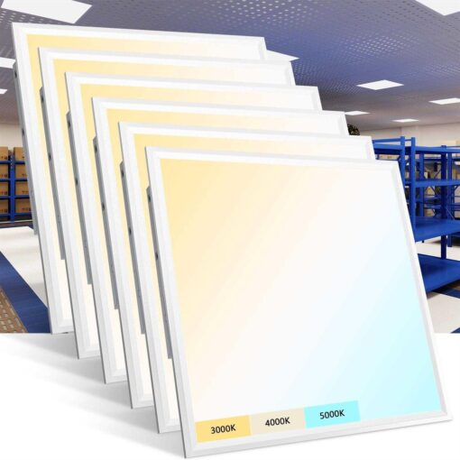 Franjulia 2×2 LED Flat Panel Light,3CCT Drop Ceiling Lights Triac 40W 5000LM