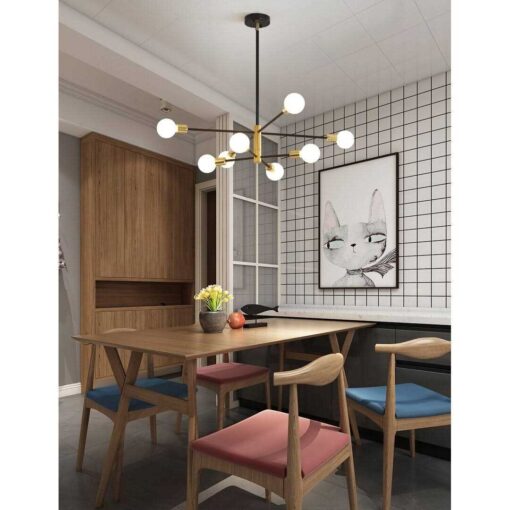 George Oliver Glenarm 8-Light Modern Sputnik Sphere Chandelier Finish - Image 2