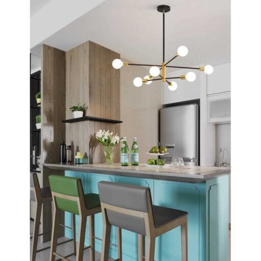 George Oliver Glenarm 8-Light Modern Sputnik Sphere Chandelier Finish - Image 3