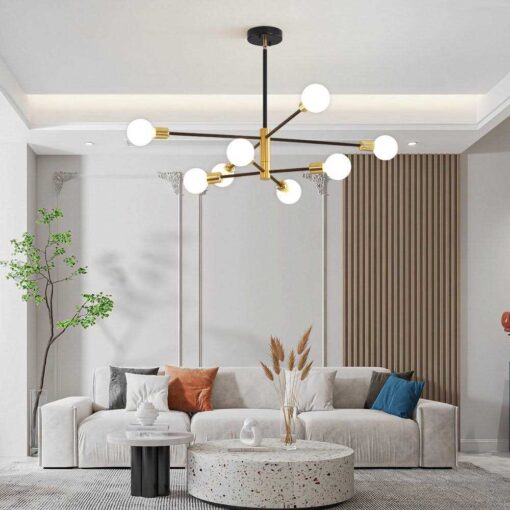 George Oliver Glenarm 8-Light Modern Sputnik Sphere Chandelier Finish - Image 5