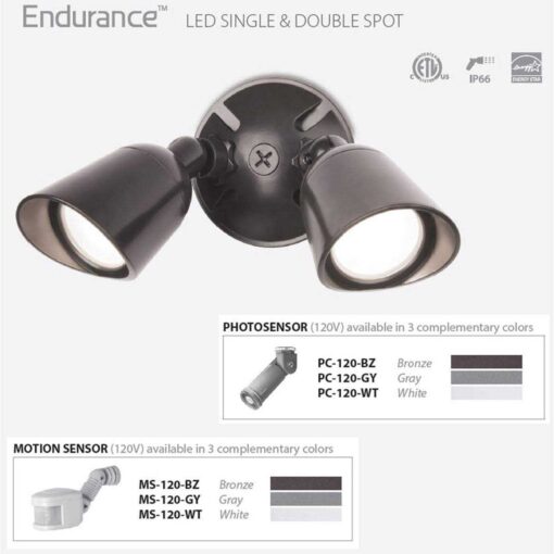 WAC Lighting Endurance Double LED Spot Light WP-LED430-50-A - Image 2