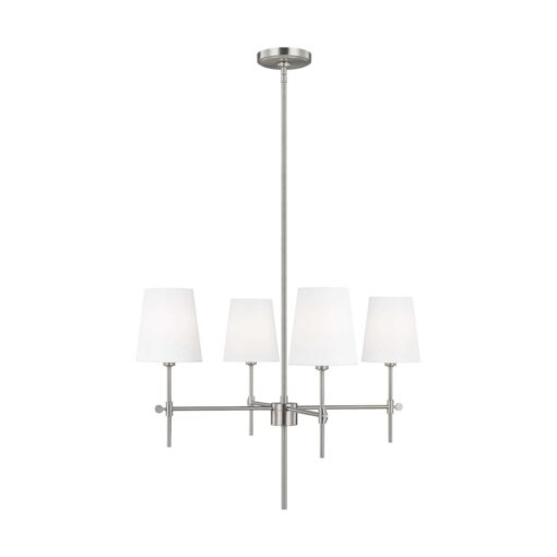 Visual Comfort Studio Baker Four Light Chandelier Brushed Nickel - Image 2