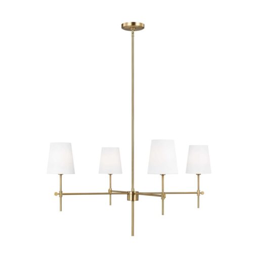 Visual Comfort Studio Baker Four Light Chandelier Brushed Nickel - Image 3