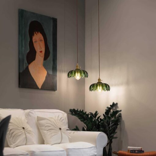XZHGCEE Glass Pendant Light Vintage Light Fixtures Glass Pendant Lights Kitchen Island - Image 5