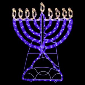 Northlight 150 Clear and Blue LED Hanukkah Menorah Rope Lights