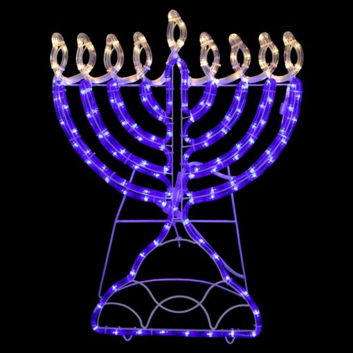 Northlight 150 Clear and Blue LED Hanukkah Menorah Rope Lights