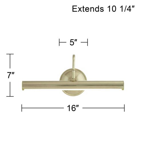 Possini Euro Design Possini Euro Renaissance 16 Wide Brass Finish LED Picture Light - Image 2