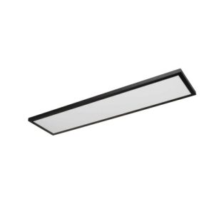 Good Earth Lighting Smart Flat Panel 1-Light 47.7-in Matte Black LED Flush Mount Light