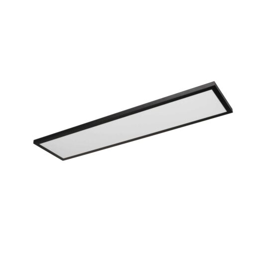 Good Earth Lighting Smart Flat Panel 1-Light 47.7-in Matte Black LED Flush Mount Light