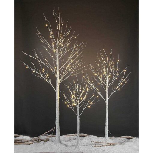 GreyleighTM Pre-Lit Birch Tree 132 Light LED Lighted Trees & Branches - Image 3