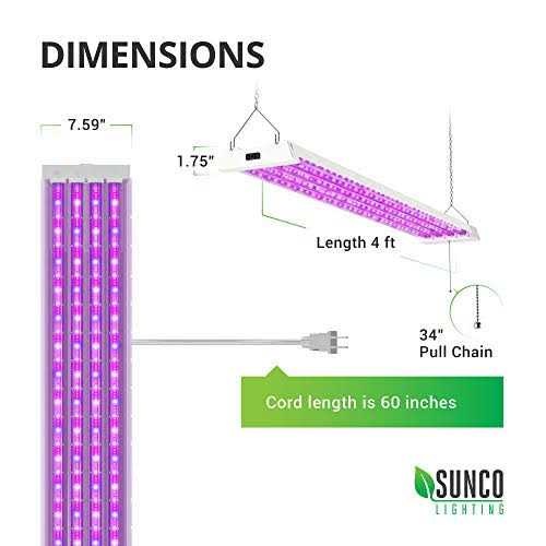 Sunco Lighting 4FT LED Grow Lights Full Spectrum for Indoor Plants 80w - Image 2