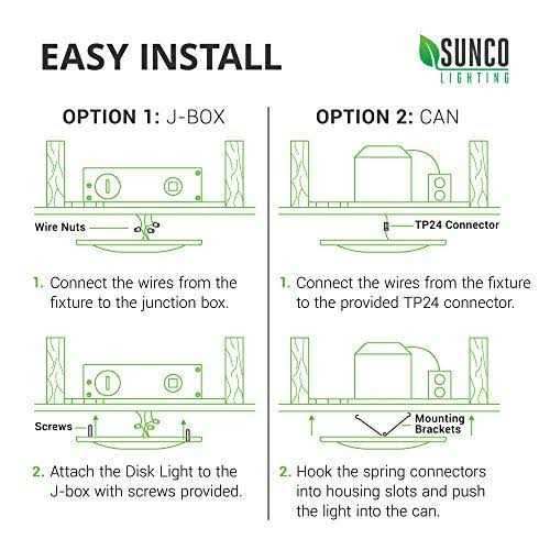 Sunco Lighting 24 Pack 5 Inch / 6 Inch Flush Mount Disk LED Downlight - Image 4