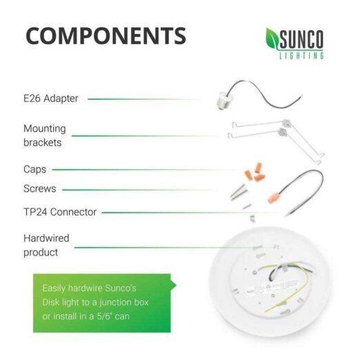 Sunco Lighting 24 Pack 5 Inch / 6 Inch Flush Mount Disk LED Downlight - Image 5
