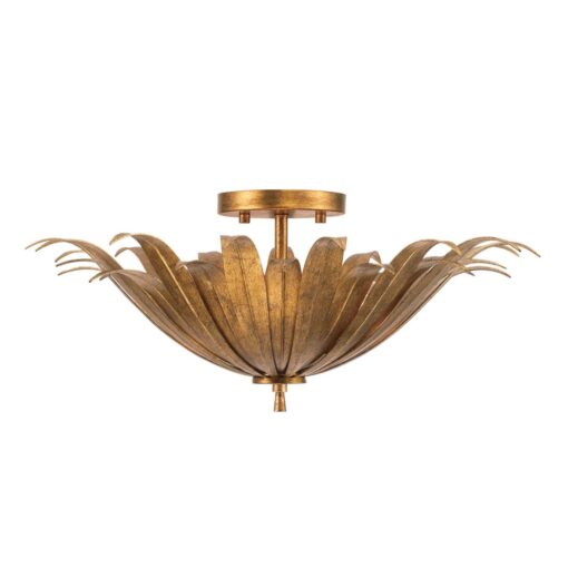 Capital Lighting Eden 3 Light Semi Flush Mount Antique Gold 249531AG