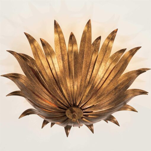Capital Lighting Eden 3 Light Semi Flush Mount Antique Gold 249531AG - Image 3