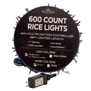Kurt Adler 600 Light 49 Foot LED Rice Light Set