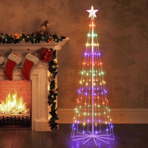 OUSHENG 6' Multicolor LED Animated Outdoor Christmas Tree Lightshow Decorations - Image 4