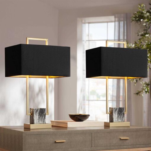 360 Lighting Carl 24 3/4 inch High Modern Table Gold Metal