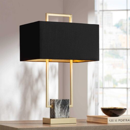 360 Lighting Carl 24 3/4 inch High Modern Table Gold Metal - Image 3