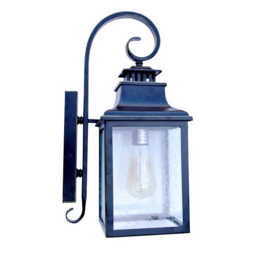 Anner 18 H Seeded Glass Outdoor Wall Lantern Red Barrel Studio Fixture Finish - Image 5