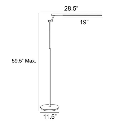 Lite Source-LS-83805BLK-Tilla 12W 1 LED Floor Lamp-59.25 Inches Tall - Image 5