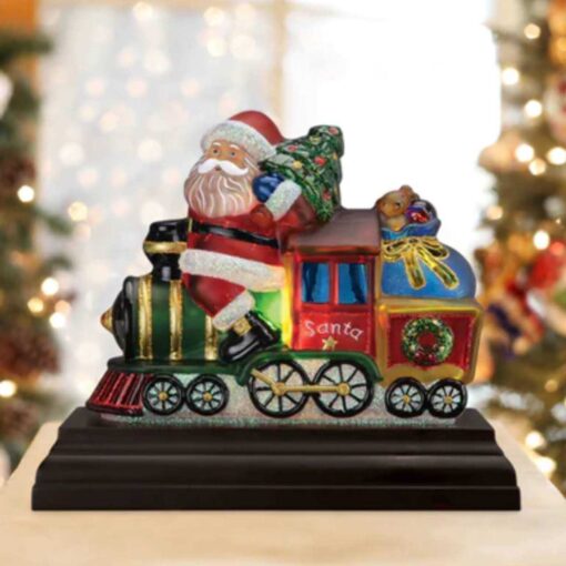 Old World Christmas Santa on Locomotive Light - Image 2