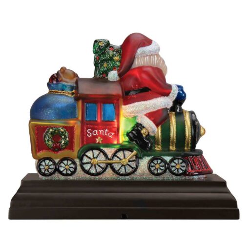 Old World Christmas Santa on Locomotive Light - Image 4