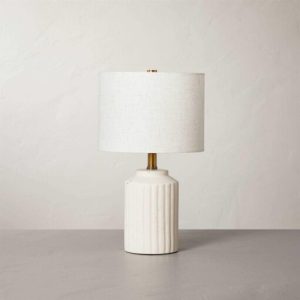 Hearth & Hand with Magnolia Fluted Ceramic Table Lamp Cream