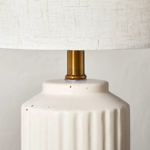 Hearth & Hand with Magnolia Fluted Ceramic Table Lamp Cream - Image 2