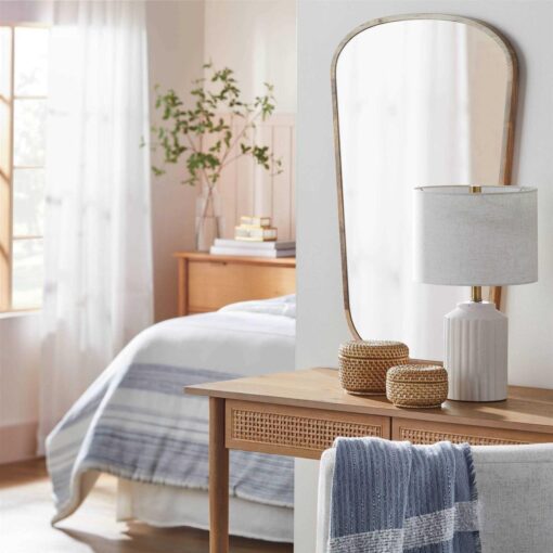 Hearth & Hand with Magnolia Fluted Ceramic Table Lamp Cream - Image 3