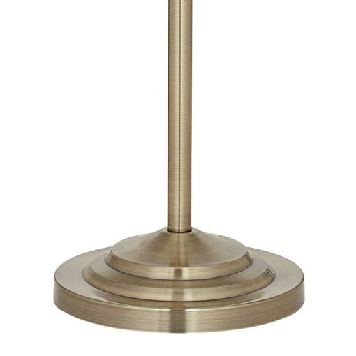Regency Hill Montebello Traditional Adjustable Swing Arm Floor Lamp Standing 60 Tall Antique Brass Metal Column Golden Tan Bell Shade for Living - Image 5