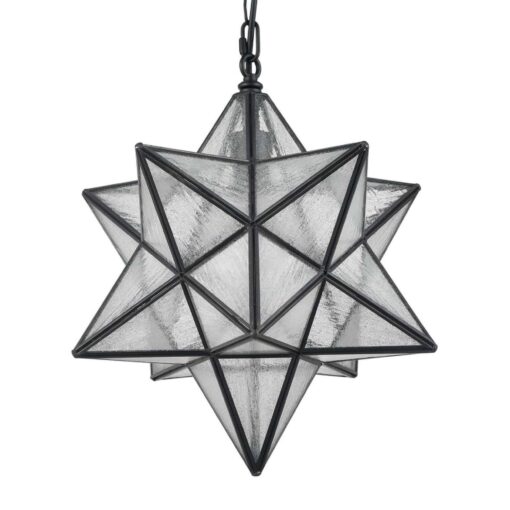 Moravian Star Pendant Light Glass Hanging Star Lights Chain - Image 2