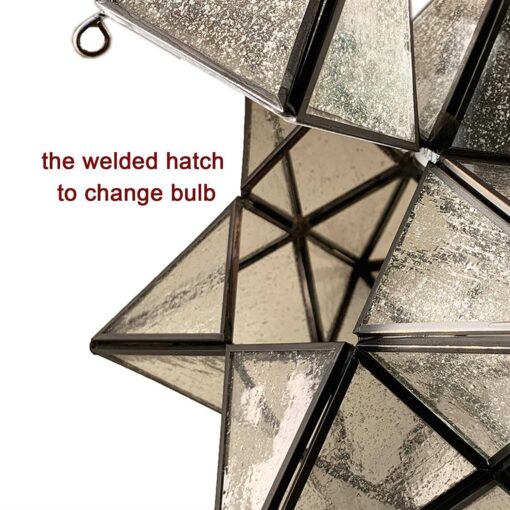 Moravian Star Pendant Light Glass Hanging Star Lights Chain - Image 5