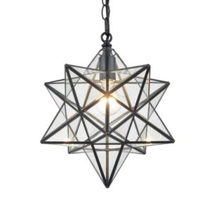 Moravian Star Pendant Light Glass Hanging Star Lights Chain