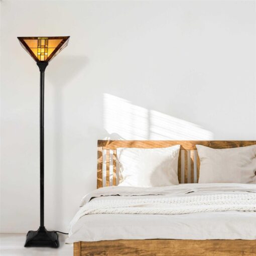 Lavish Home Tiffany Style Floor Lamp - Image 4
