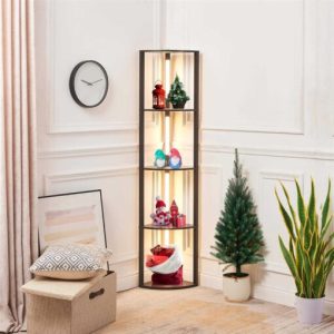 FENLO Fancy Edge 64 Corner Shelf Floor Lamp for Living Rooms