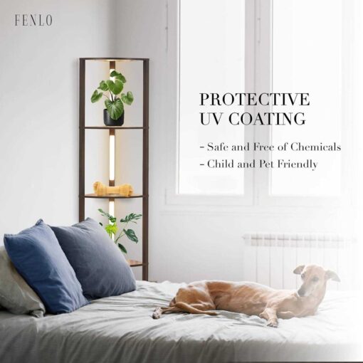 FENLO Fancy Edge 64 Corner Shelf Floor Lamp for Living Rooms - Image 5