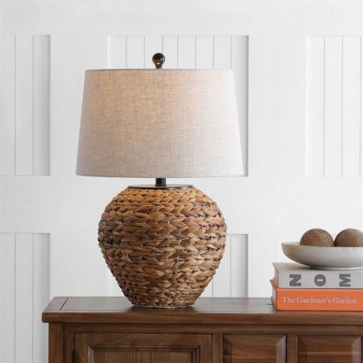 JONATHAN Y Alaro Banana Leaf Basket LED Table Lamp - Image 4