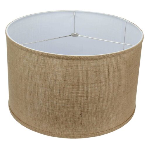 Fenchel Shades 18 in. Top Diameter x 18 in. Bottom Diameter x 12 Drum Lamp Shade 18-18-12-W-L-WHI