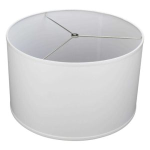 Fenchel Shades 18 in. Top Diameter x 18 in. Bottom Diameter x 12 Drum Lamp Shade 18-18-12-W-L-WHI