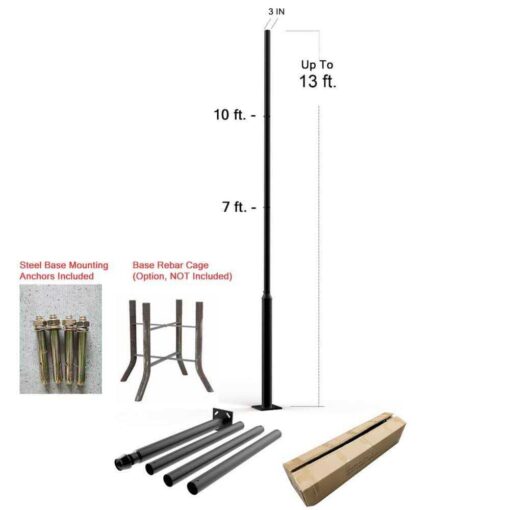 eLEDing Outdoor Universal Metal Light Post Pole EE-PL4m - Image 3