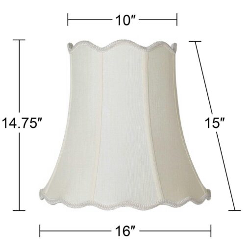 Imperial Shade Imperial Creme Scallop Bell Lamp Shade - Image 5