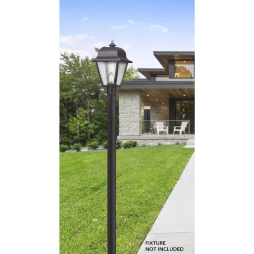 Solus Outdoor Direct Burial Aluminum Lamp Post Fits Most Standard 3 in. Post Top Fixtures Includes Inlet Hole - Image 2