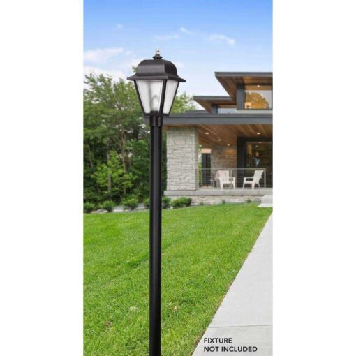Solus Outdoor Direct Burial Aluminum Lamp Post Fits Most Standard 3 in. Post Top Fixtures Includes Inlet Hole - Image 3