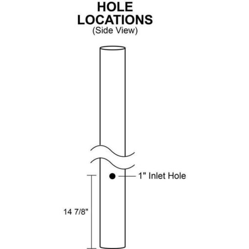 Solus Outdoor Direct Burial Aluminum Lamp Post Fits Most Standard 3 in. Post Top Fixtures Includes Inlet Hole - Image 5