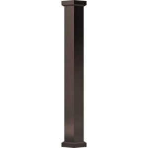 Endura Aluminum Style Column Square Shaft Load-Bearing Non-Tapered Textured Finish w
